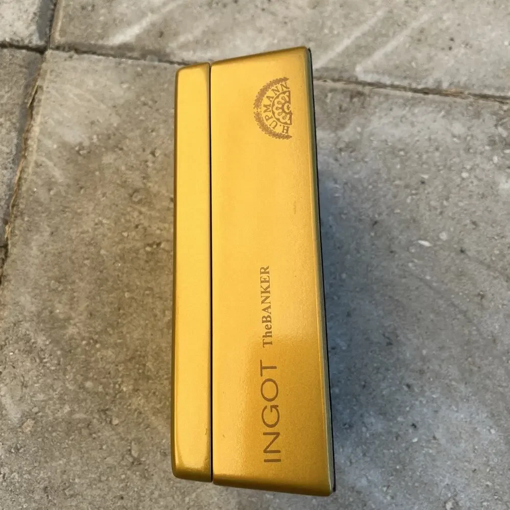 H. Upmann Empty Wood Cigar Box Ingot The Banker Private Holding Gold Bar